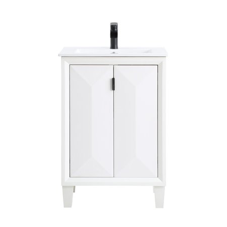 MANHATTAN COMFORT Modern Vanity with Sink for Bathroom and Sink Use VS-2403-WH